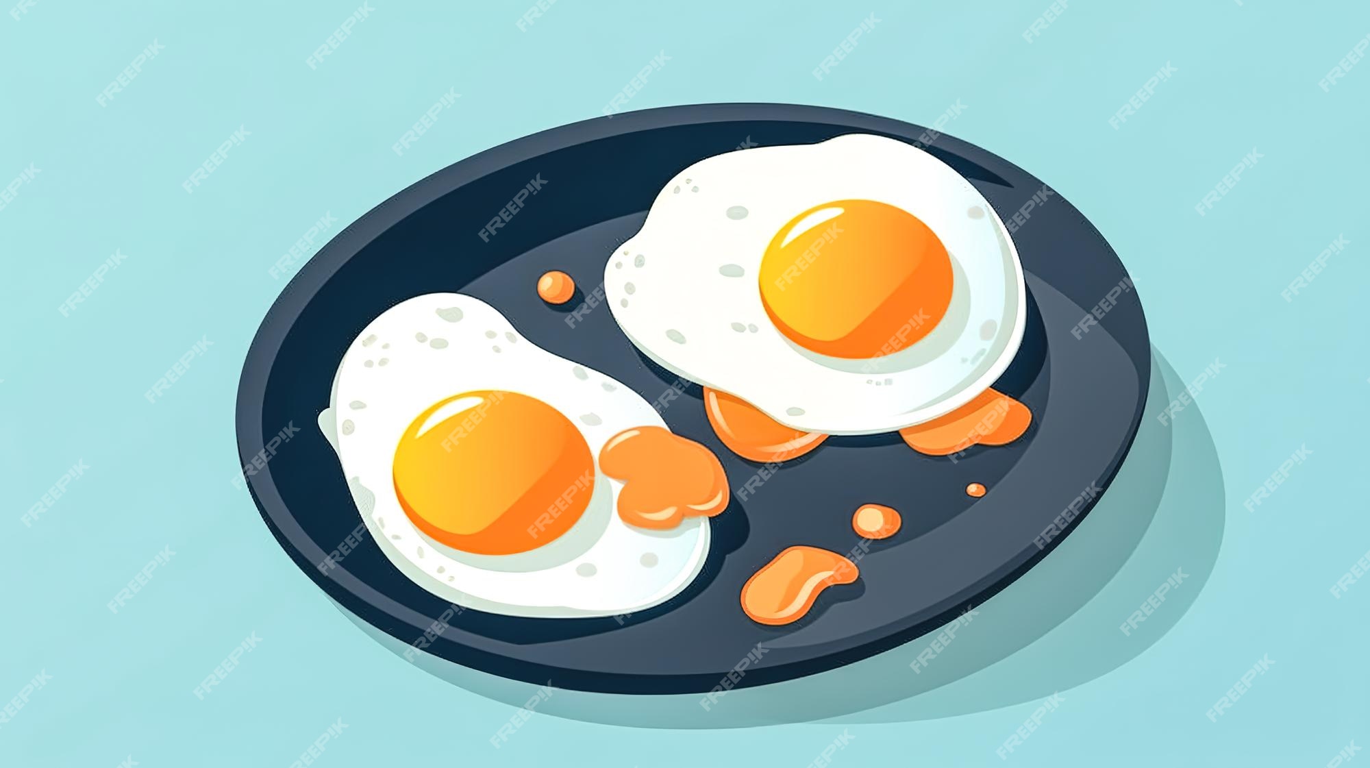 Fried egg isolated. Illustration AI Generative 23285896 PNG