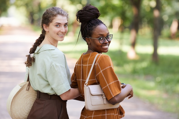 Two Friends in Park