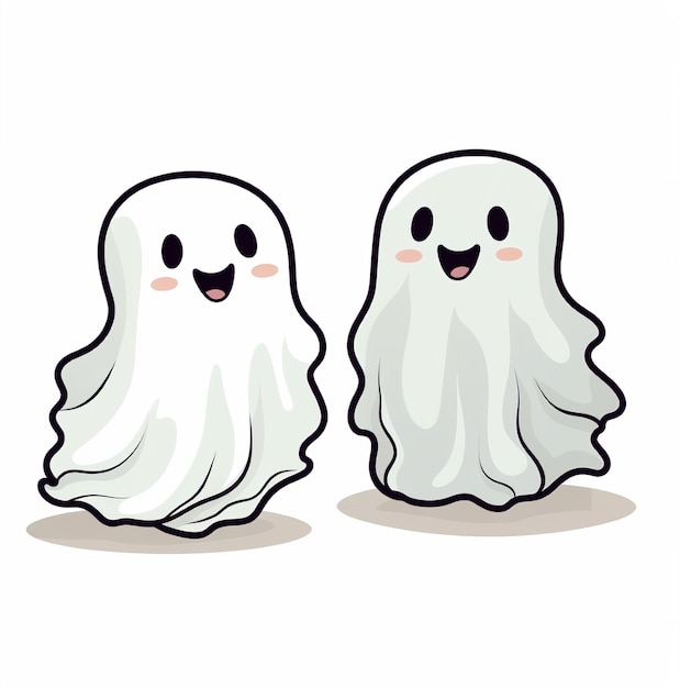 two ghost ghost faces with the words ghost on them