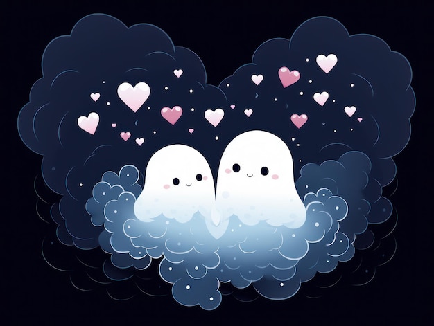 Two ghosts in the clouds