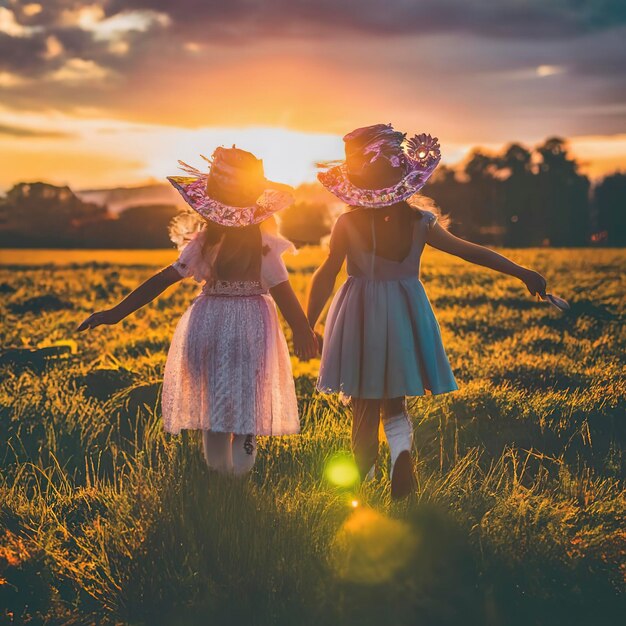 Two girls in halloween costumes