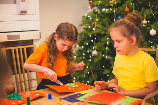 Two girls make applications on New Year's Eve