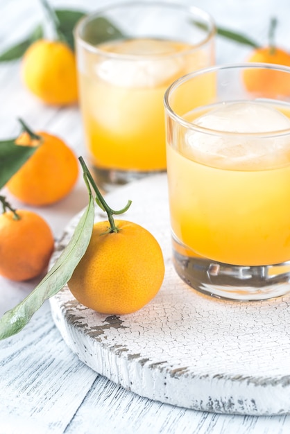 Two glasses of orange juice