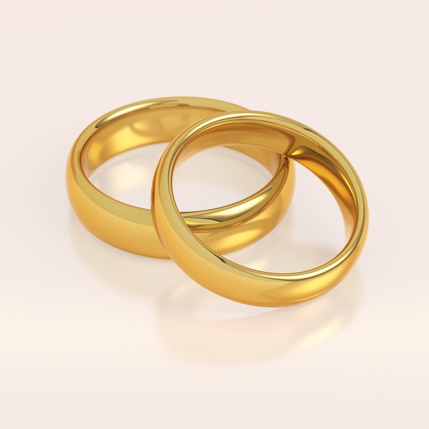 Two golden wedding rings