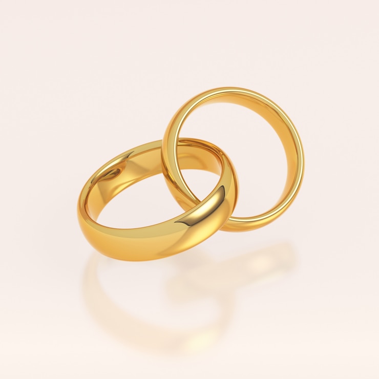 Photo two golden wedding rings
