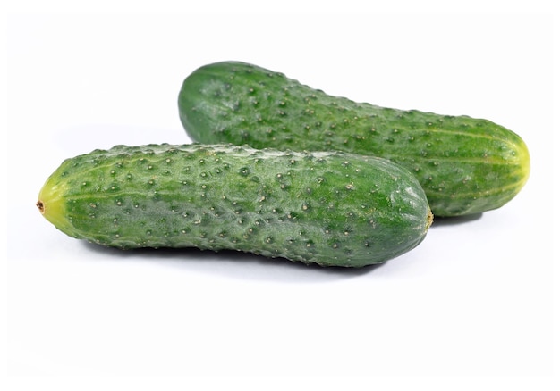 Two green cucumbers