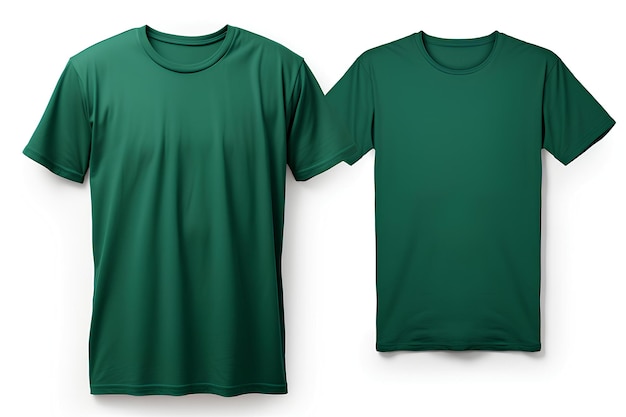 Two green t shirt mock ups