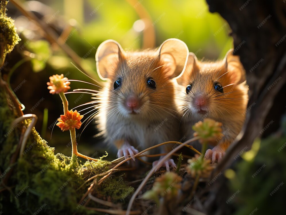 Premium AI Image two hamsters in a tree