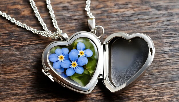 Photo two heart shaped silver hearts with a heart shaped frame and a heart shaped box with the word love