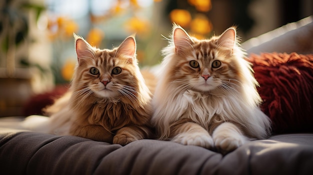 two kittens in the bed