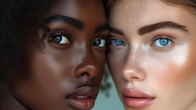 Two ladies with different ethnicities