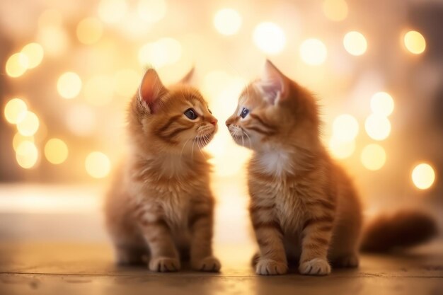 Its twins Two cute twin cats. Cat head couple family icon. Cute