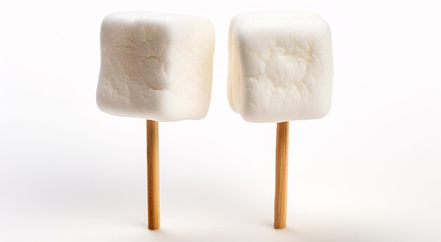 two marshmallows on a stick