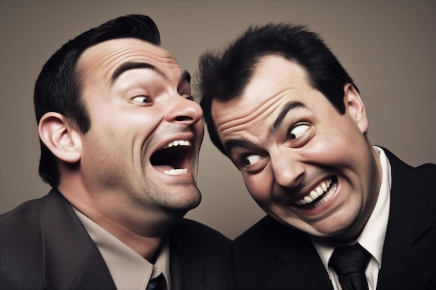 Two men are laughing AI Generated