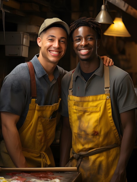 two men as labor worker