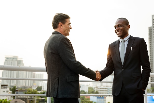 Two men shaking hands