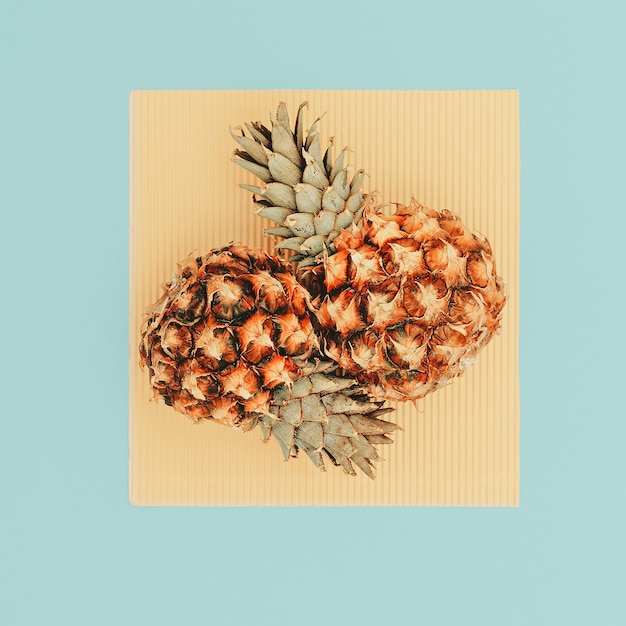 Two Mini Pineapple Minimal Art Design