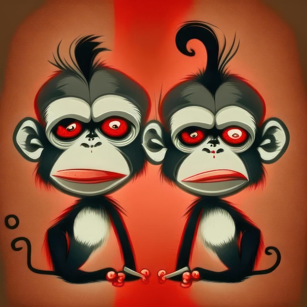 Two monkeys