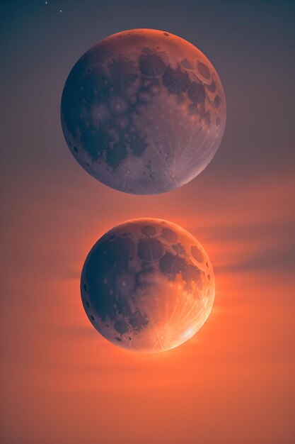 Two moons in sky