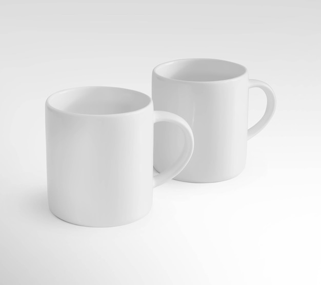 two mug on white background