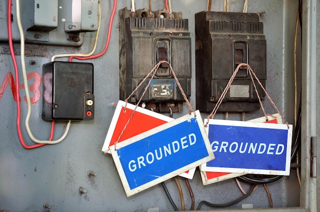 Two off power electrical contactors in the electrical Cabinet