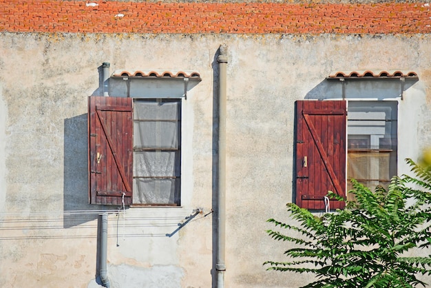 Two old windows in Alghero Sardinia