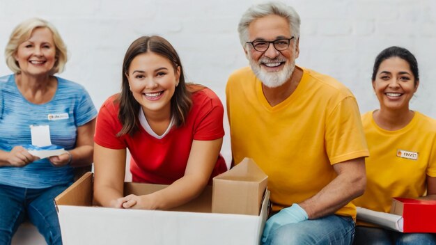 two people are smiling and one is wearing a yellow shirt