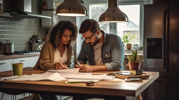 Two people working on a project together