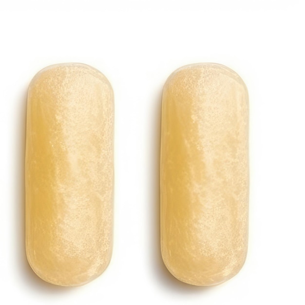 Две баночки с таблетками с желтыми крышками, на которых написано "re-g"