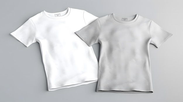 Two plain t shirt mock up