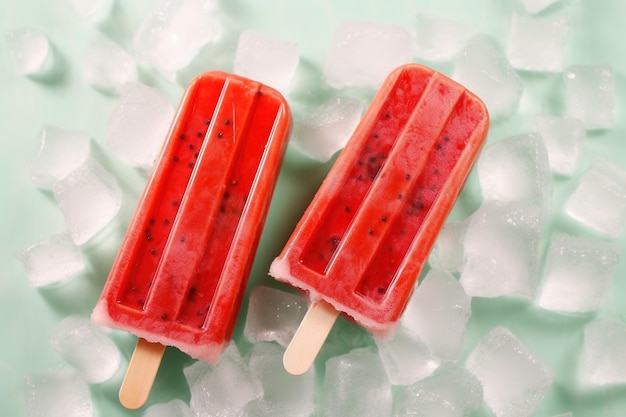 Two popsicles with the word