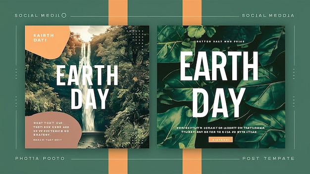 Photo two posters for earth day and the earth day