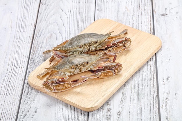 Two raw crab for cooking