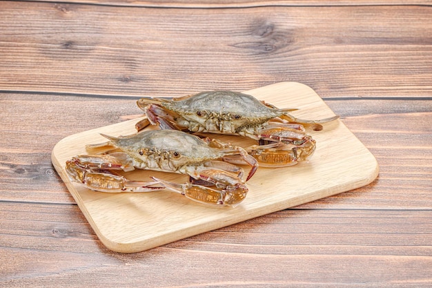 Two raw wild crab for cooking