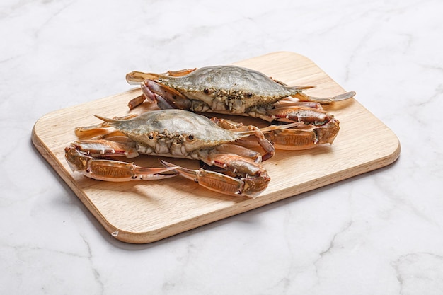 Two raw wild crab for cooking