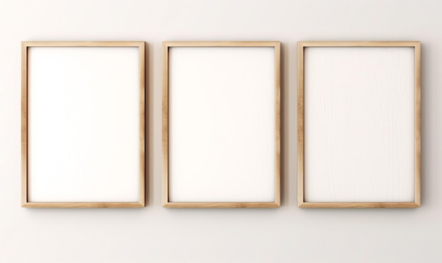 two rectangle framed pictures in a room in the style of natural fibers minimalist backgrounds