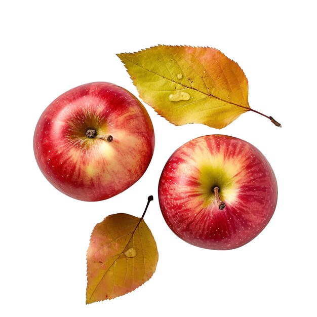 Two red apples Generative ai