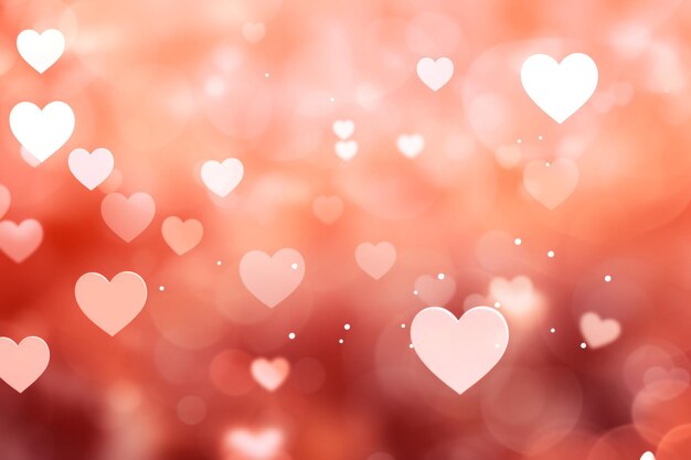 하늘에 두 개의 은 심장이 종이 스타일의 발렌타인 데이 배경