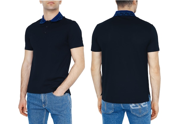 Two side of Black tshirts with copy space