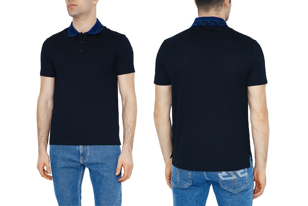 Two side of Black tshirts with copy space