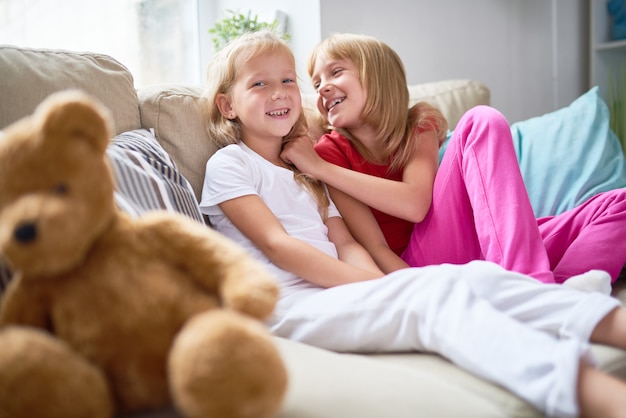 Two Sisters Having Fun