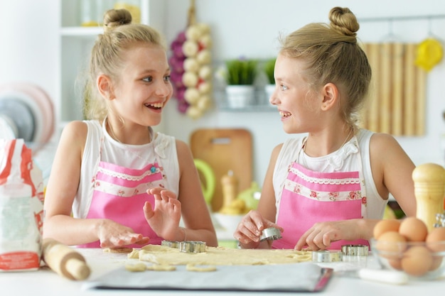 Two sisters in the kitchen