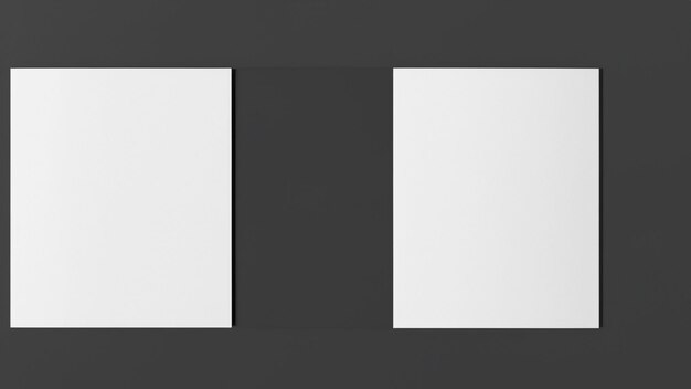 Two square frames with one that has a white square on it.