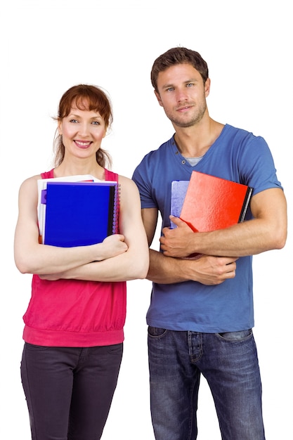 Photo two students both with notepads