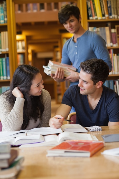 Two students studying together