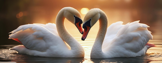 two swans AI generated image