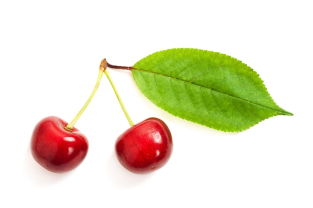 Two sweet cherry