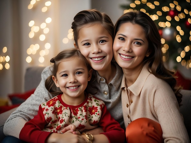 Two Teenage girls with a little sister