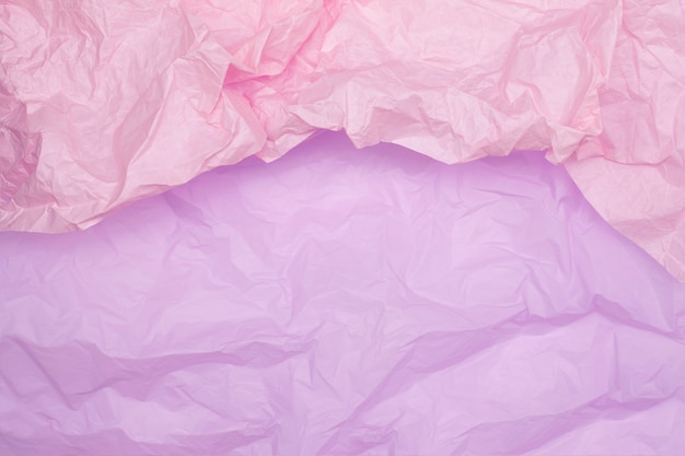 Two-tone pink crumpled paper texture, pink background, wallpaper