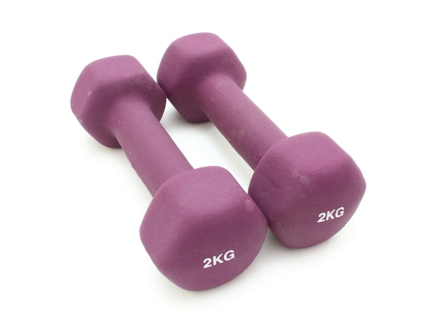 Photo two two kilogram dumbbells